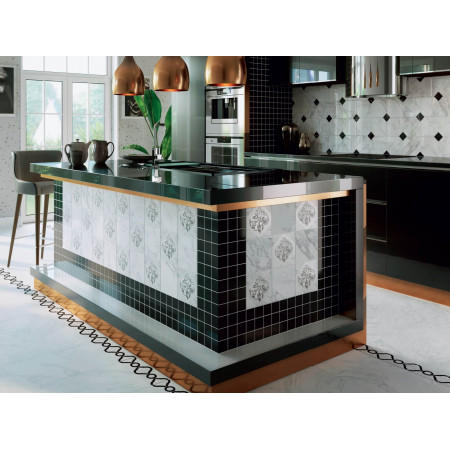 Плитка BLD029 Багет Фрагонар белый бордюр 15*3