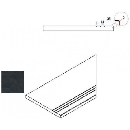 Керамогранит 620090000420 TITANIO BORDO GRIP DX 30x60