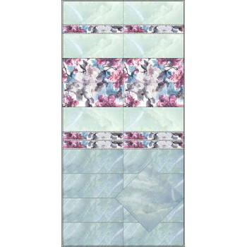 Плитка MM7138 Кенсингтон зеленый мозаичный 20*50 декор