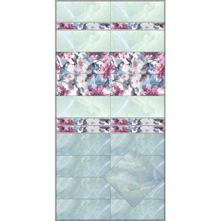 Плитка MM7138 Кенсингтон зеленый мозаичный 20*50 декор