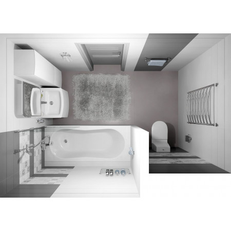 Плитка C-WHS053D-51 White белая матовая 20x60