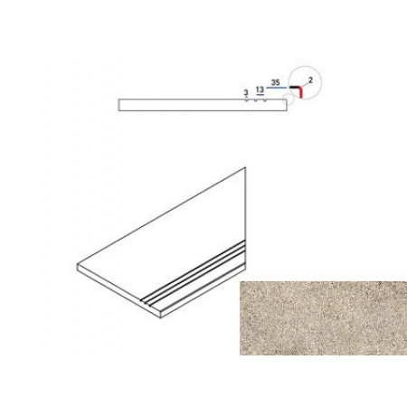 Керамогранит 620090000641 Бортик Эверстоун Дезерт правый грип Х2 30х60