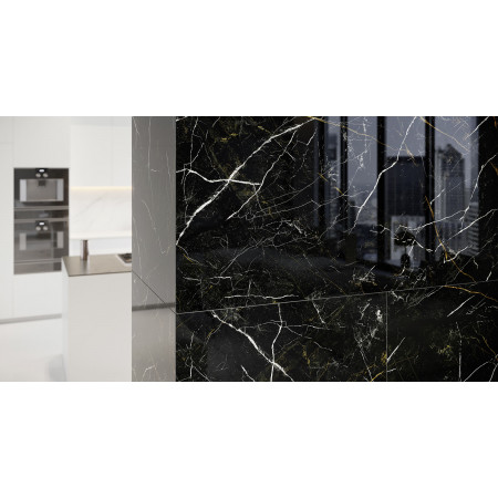 Керамогранит O-RBL-GGM234 Royal Black полированный черный 79.8x79.8