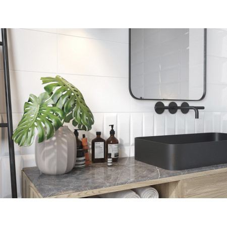 Плитка EVG233 Evolution рельеф кирпичи черный 20x44