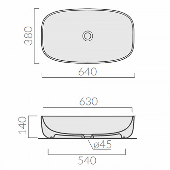 Раковина накладная GALASSIA DREAM 7300