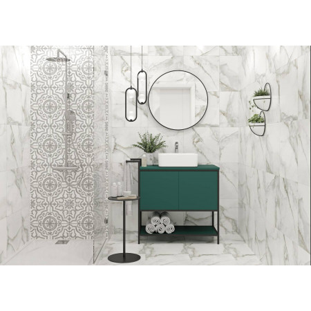 Керамогранит A16010 Siena узоры белый рельеф 42x42