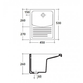 Раковина для прачечных GALASSIA MINERVA 2008