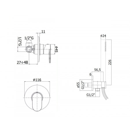 Комплект для душа Paffoni Candy KITCA010HCR