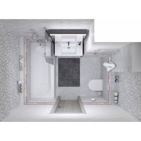 Плитка C-ATS452D Atlas мозаика рельеф 20x60