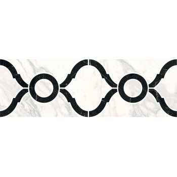 Керамогранит ID91 Фрагонар бордюр наборный белый 30*9.9