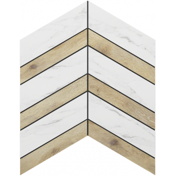Мозаика Мозаика SM01/SI01 Supreme Chevron неполированная 37.5x29x1.0