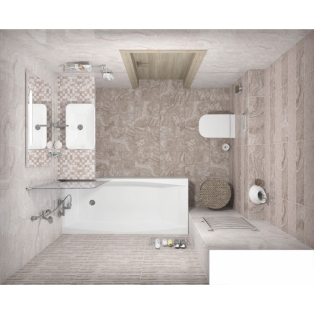 Мозаика Marmo коричневый+бежевый 30х30