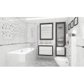 Плитка Декор Plazma Nuance белый 30х60