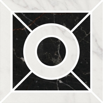 Керамогранит ID93 Фрагонар декор наборный белый 9.9*9.9