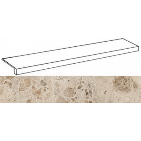 Ступени 620070002344 Continuum Stone Beige Scalino Frontale 33x160