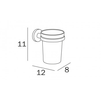 Стакан для щеток INDA ONE A2410ACR03