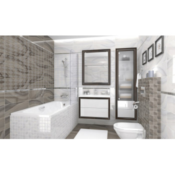 Плитка Декор Agat Geo кофейный 20х60