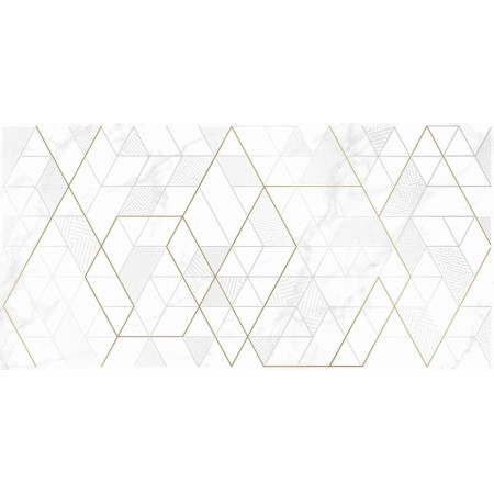 Плитка KT2L052 (KT2L052DT-36) Вставка Calacatta ромбы белый 29,8x59,8