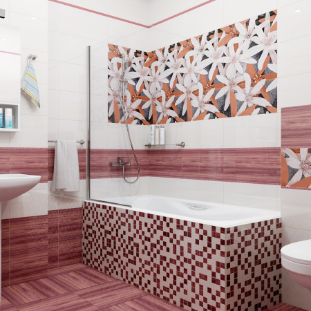 Плитка Декор Апрель черный-2 25х50