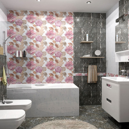 Плитка Бордюр Argos flowers 7,5х25