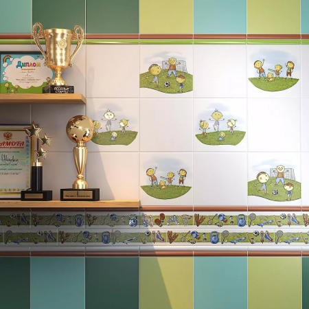 Плитка OS/A252/5009 Декор Веселые старты Аэробика 20x20