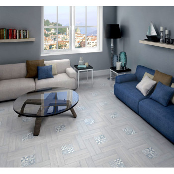 Керамогранит STG/A407/1266H Вставка Амальфи орнамент коричневый 9,8х9,8