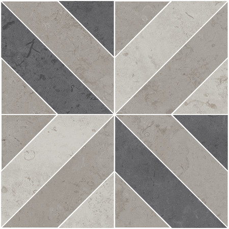 Керамогранит ID124 Декор Про Лаймстоун серый матовый 60х60