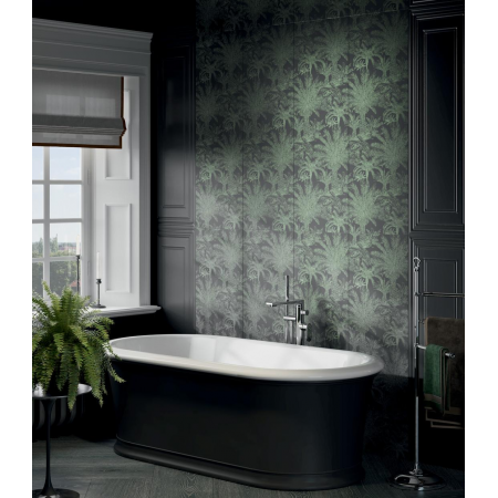 Плитка BLF009R Бордюр Багет Синтра черный матовый обрезной 40х7,3