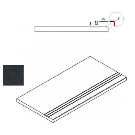 Керамогранит 620090000419 TITANIO BORDO GRIP 30x60