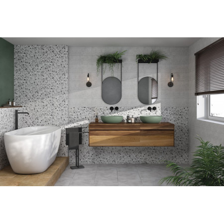 Плитка TES091D Terrazzo камушки серый 19,8x59,8