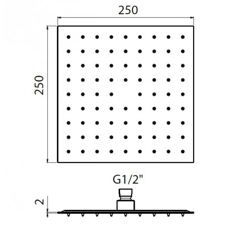 Верхний душ Plumberia Selection SAQ3114NO