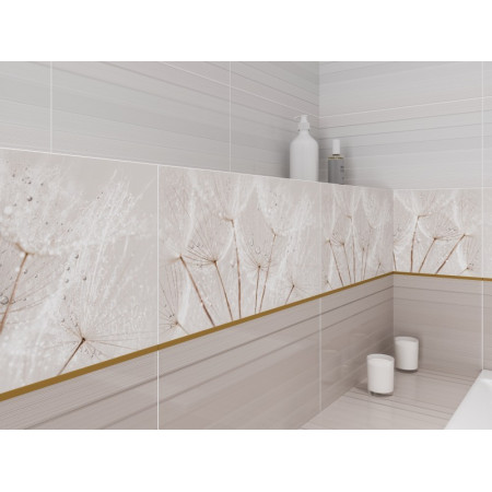 Плитка A15951 Металлический бордюр Metallic серебристый 0,5x75