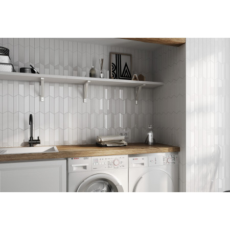 Плитка 23349 CHEVRON WALL DARK GREY LEFT 5,2x18,6