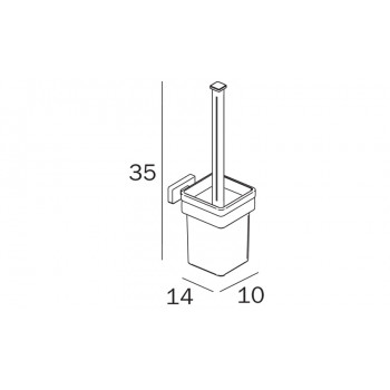 Ершик туалетный INDA LEA A18140NE21