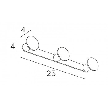 Крючок для ванной INDA ONE AV120CCR