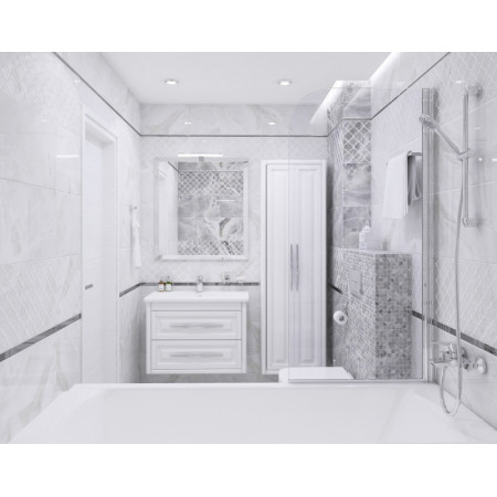 Плитка Декор Plazma Nuance серый 30х60