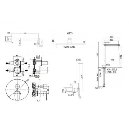 Комплект для душа Paffoni Candy KITCA018SCR081