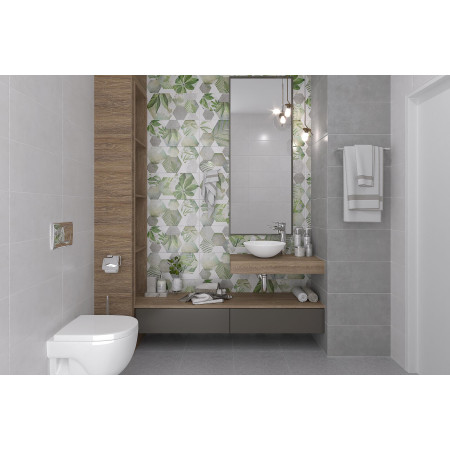 Плитка 34085 Focus серый узор 25х50