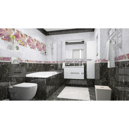 Плитка Monocolor Бордюр стекло Silver 2х25