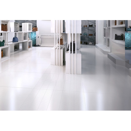 Керамогранит Skirting Granite Stone ULTRA Latte White / Плинтус Гранит Стоун УЛЬТРА латте белый MR 120x6