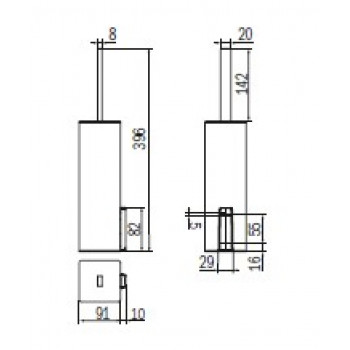 Ершик туалетный INDA MY WAY AV114BNE