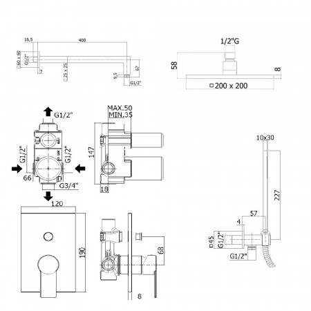 Комплект для душа Paffoni Tango KITTA015SCR