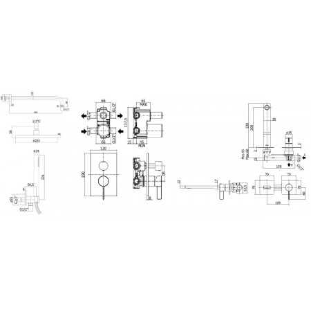 Комплект для душа Paffoni Rock KITRO018RCR105