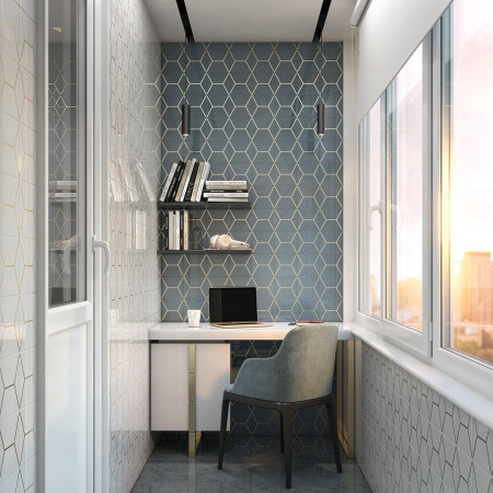 Плитка OP/C181/17065 Декор Витраж синий 15*15