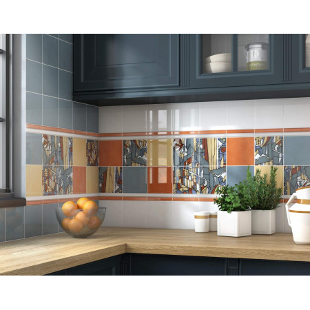 Плитка OP/B181/17064 Декор Витраж желтый 15*15