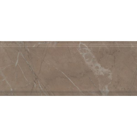 Плитка BDA027R Бордюр Серенада бежевый тёмный глянцевый обрезной 30x12