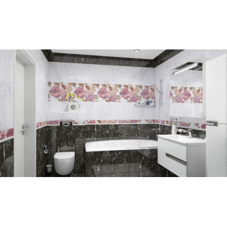 Плитка Monocolor Бордюр стекло Silver 2х25