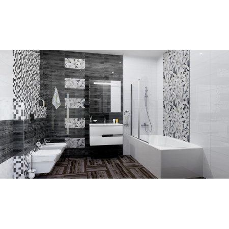 Плитка Декор Апрель бордовый-2 25х50