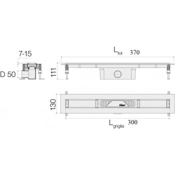 Душевой трап VALSIR ABS LINEA VS0701950