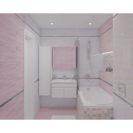 Плитка Декор Spring Race голубой 25х50